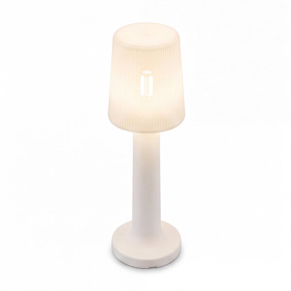 Lampadaire LED extérieur 110 cm blanc IP65 2700 K câble connecteur
