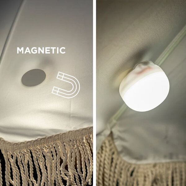 LED Campingleuchte 3er Set Akku Haken Magnet dimmbar IP54 CHERRY