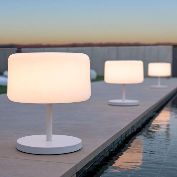 LED Stehlampe außen Solar Farbwechsel Dimmer 155 cm dimmbar