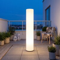 LED Stehleuchte au&szlig;en Wei&szlig; 165 cm IP65 4000 K Stecker Kabel