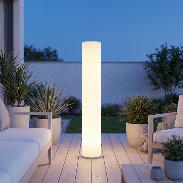 Lampadaire LED extérieur sans fil 160 cm IP65 variateur de couleur
