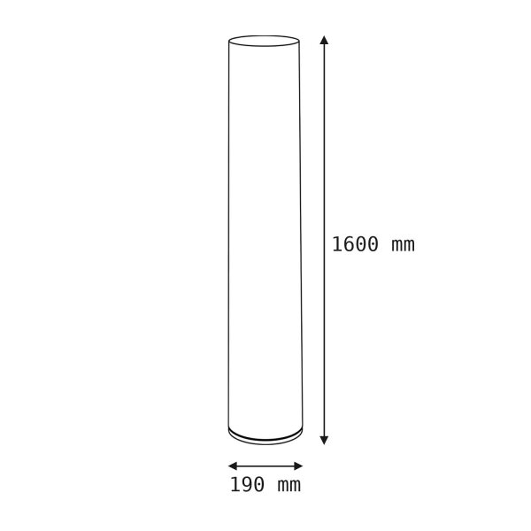 Lampadaire LED extérieur sans fil 160 cm IP65 variateur de couleur