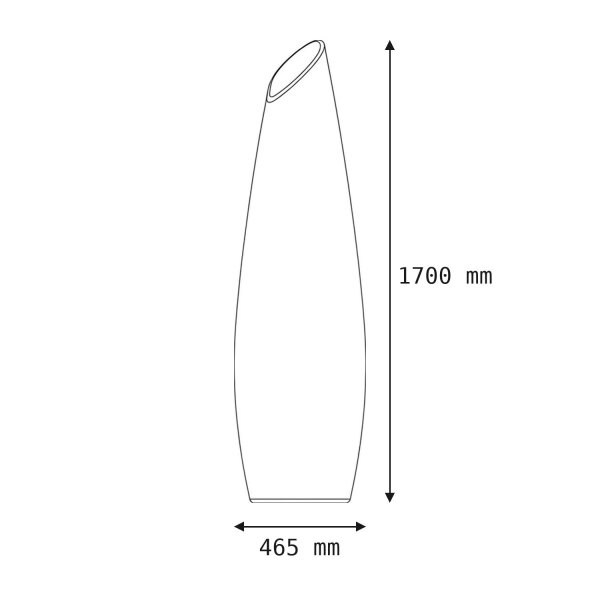 LED Dekolampe außen mit Stecker Kabel 170 cm IP65 2700 K