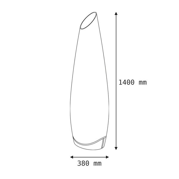 Lampadaire LED extérieur 140 cm IP65 6000 K Fiche Câble