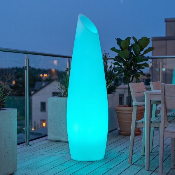 Lampe dextérieur LED Changement de couleur Variateur 170 cm IP65 Batterie sans fil