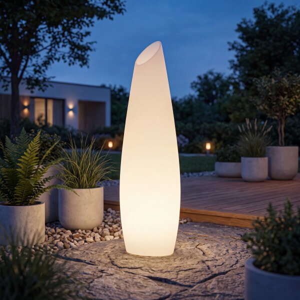 Lampe dextérieur LED Changement de couleur Variateur 170 cm IP65 Batterie sans fil