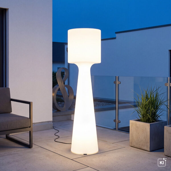 LED Stehleuchte außen 140 cm Kabel Stecker IP65 6000 K