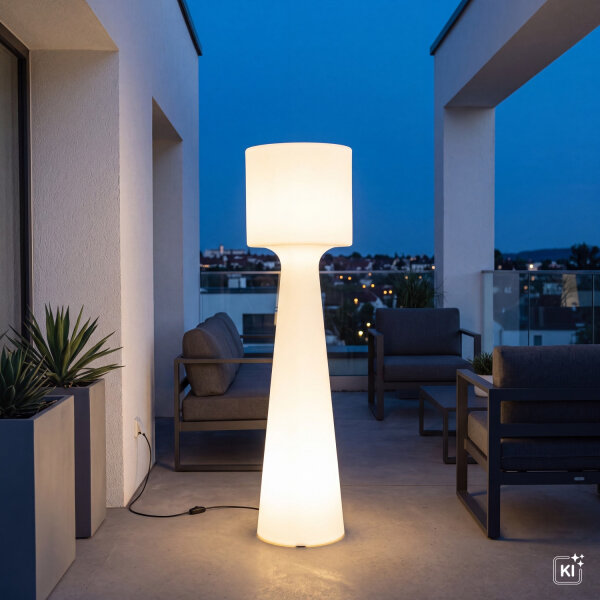 LED Stehlampe 170 cm IP65 6000 K außen Stecker Kabel