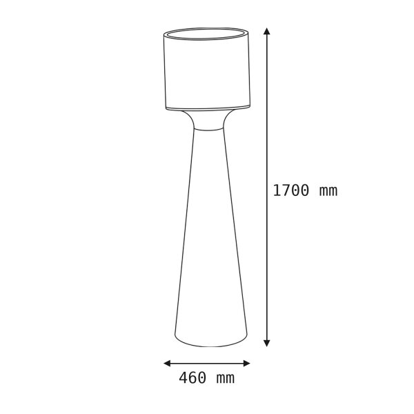 LED Stehlampe außen 170 cm IP65 2700 K Stecker Kabel