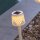 LED Außenlampe Erdspieß 4er Set Weiß Solar H: 39 cm
