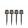 Lampe de jardin LED Piquet de terre 4 pièces Batterie solaire IP44 Noir