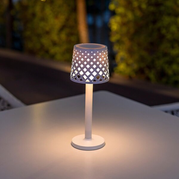 LED Tischlampe Touch IP44 31 cm Weiß 3000 K tragbar