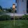 Lampe dextérieur LED Torche Piquet de terre solaire 120 cm de haut Bambou IP44