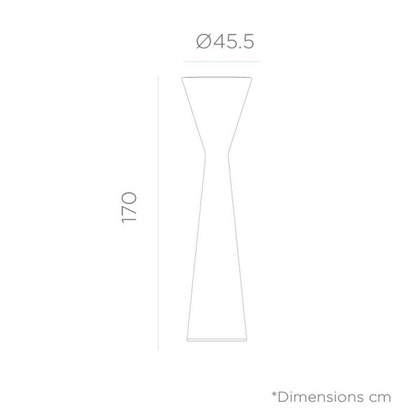 Lampe LED décorative extérieure IP65 170 cm blanc 6000 K design colonne