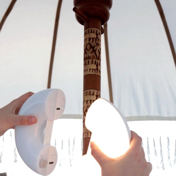 Lampe parasol LED Ø 20 cm Changement de couleur RGBWW Batterie