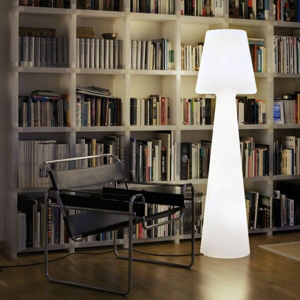 LED Stehleuchte außen IP65 165cm Weiß 6000K Stecker Kabel