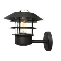 Schwarze Au&szlig;enlampe Edelstahl maritim IP44 rostfrei
