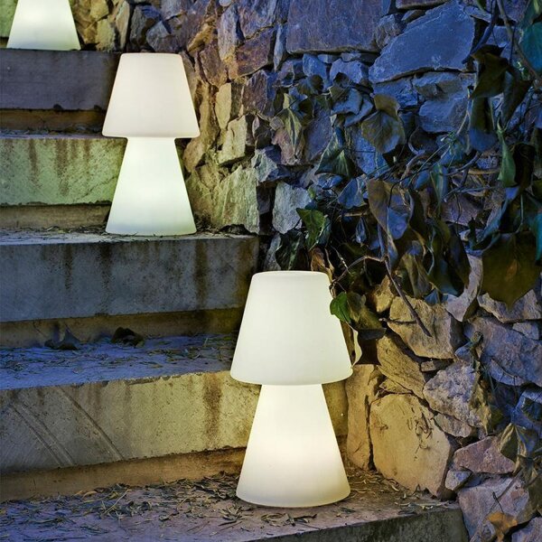 LED Tischleuchte außen kabellos 45 cm Farbwechsel Dimmer IP65