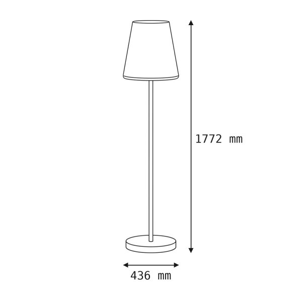 Lampadaire LED extérieur 177 cm IP65 changement de couleur Connecteur Câble