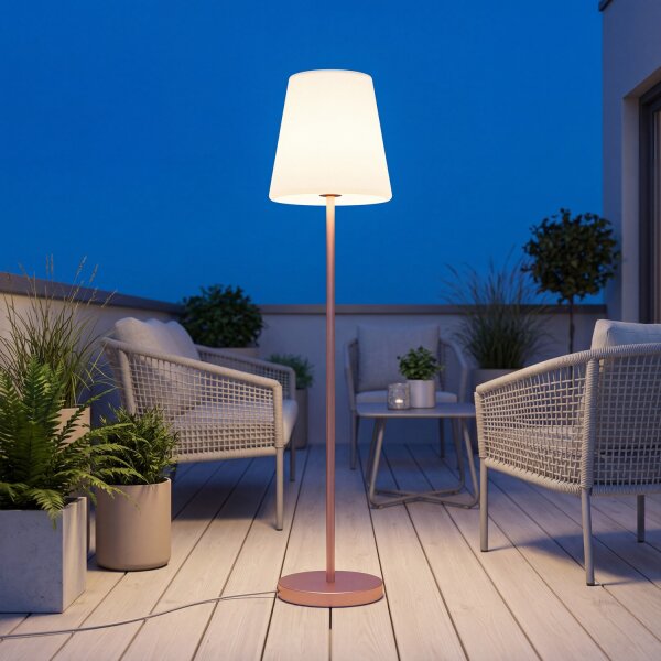 LED Lampadaire Variateur de couleur 3000-6500K Rose Blanc 177cm