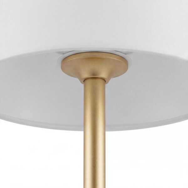 LED Stehlampe Solar 119cm Farbwechsel Dimmer Messing Weiß IP65