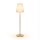 LED Stehlampe Solar 119cm Farbwechsel Dimmer Messing Weiß IP65