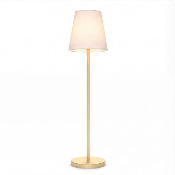 LED Außenleuchte Solar 177 cm Messing Weiß IP65