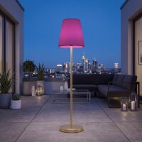 Lampe dextérieur LED solaire 177 cm laiton blanc IP65