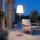 Lampadaire solaire LED 177 cm changement de couleur rose blanc IP65