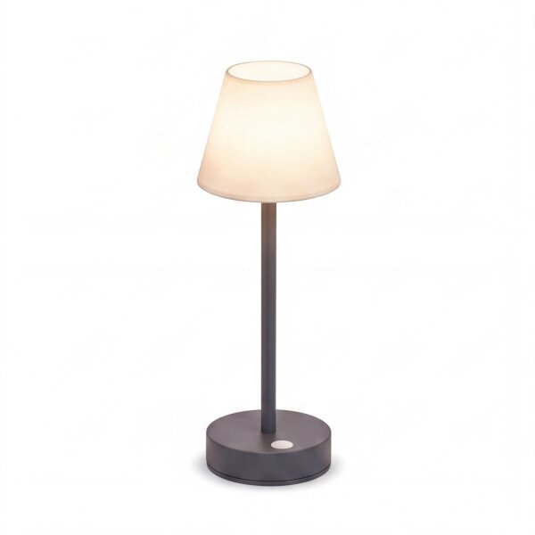 Lampe de table LED Anthracite sans fil 32cm IP65 IP44 Touch Outdoor
