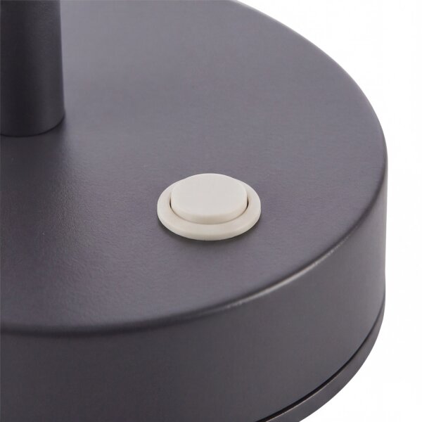 Lampe de table LED Anthracite sans fil 32cm IP65 IP44 Touch Outdoor