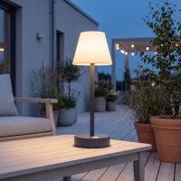 Lampe de table LED Anthracite sans fil 32cm IP65 IP44...