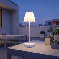 Lampe de table LED sans fil Touch Dimmer 32 cm IP44 blanc...