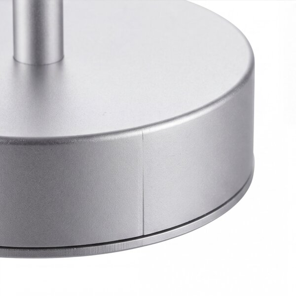 LED Tischleuchte außen kabellos 32 cm Touch Dimmer Grau Weiß