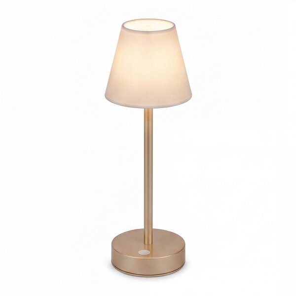 Lampe de table LED portable Touch Dimmer 32cm IP44 en laiton blanc