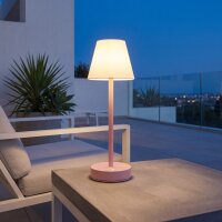 Lampe de table LED sans fil Touch Dimmer 32 cm IP44 rose...