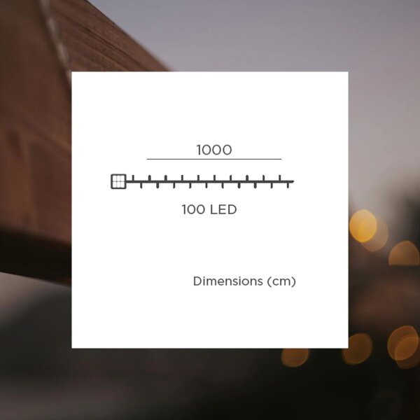LED Girlande außen Solar IP44 2100 K 100 cm lang