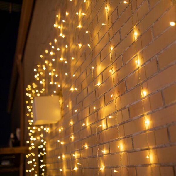 Guirlande lumineuse extérieure LED IP44 6 x 3 m 2700 K Fiche Câble