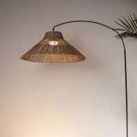 LED Außenlampe Akku 155 cm 2-in-1 IP54 Seegras Metall