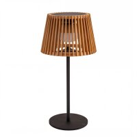 Lampe de table portable LED solaire bois métal 36...