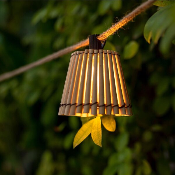 Guirlande lumineuse LED avec fiche 5m IP44 2200K Bambou Outdoor