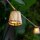 Guirlande lumineuse solaire à LED 5m de long IP44 2200 K Abat-jour en bambou