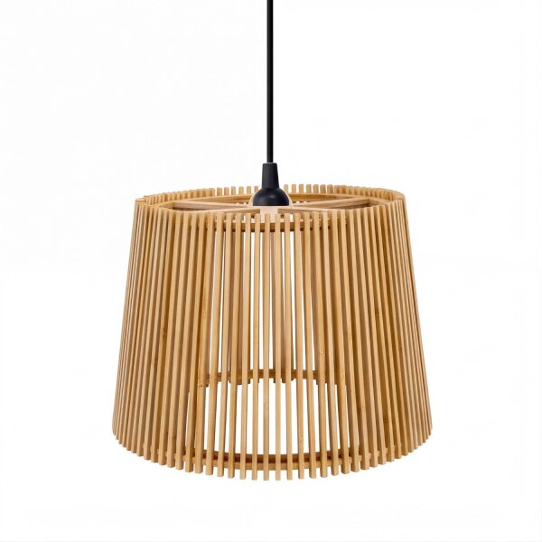 Außen Hängeleuchte Holzschirm E27 IP44 Ø 39 cm YOKKA