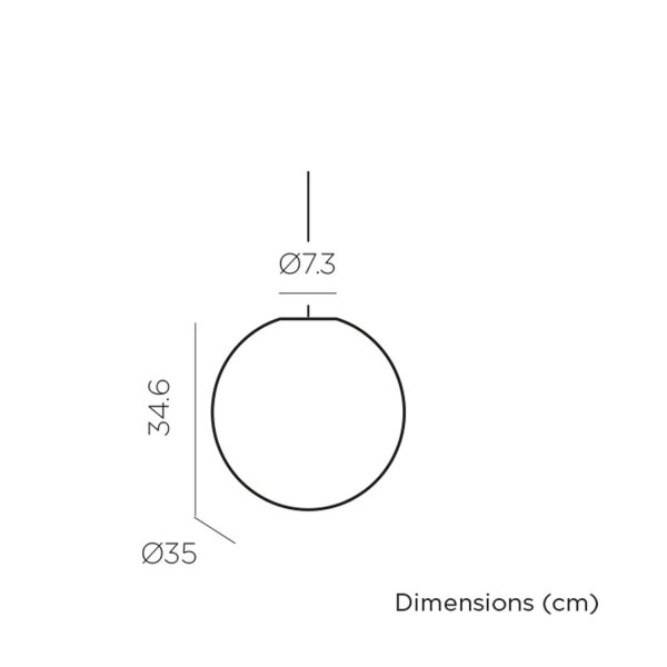 Suspension LED Abat-jour sphérique Ø 35 cm IP44 3000-6500 K Outdoor