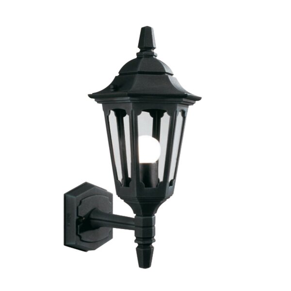 Schwarze Wandlampe Aluminium IP43 Rustikal außen