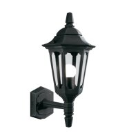 Schwarze Wandlampe Aluminium IP43 Rustikal au&szlig;en