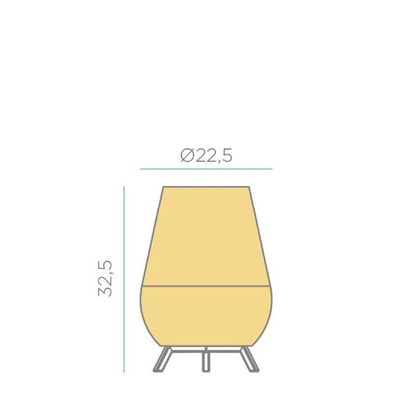 Tischleuchte Rattan H: 32,5 cm Dreibein Natur E27 FULDE