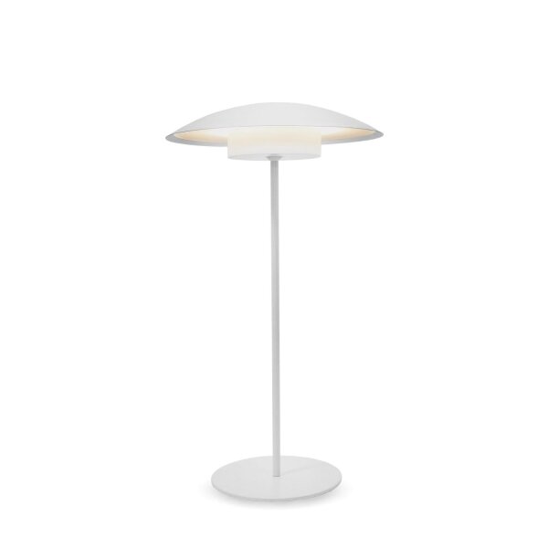 Lampe de table LED sans fil Akku Touch H : 40 cm IP44 Blanc