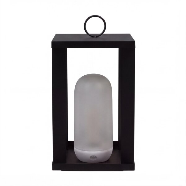 LED Laterne Akku Dimmer Fernbedienung H: 30 cm IP54 kabellos