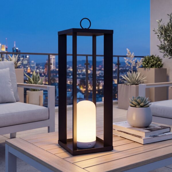 LED Gartenleuchte Akku Dimmer H: 50 cm IP54 kabellos